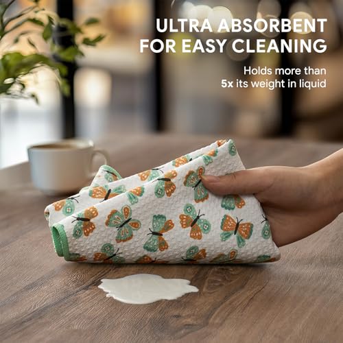 Waffle Kitchen Towel Set of 2 (Butterfly Gingham)