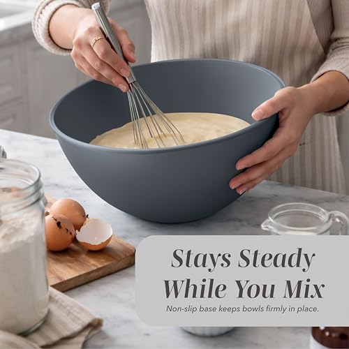 Mixing Bowls Set with TPR Lids (Grey TPR Lids)