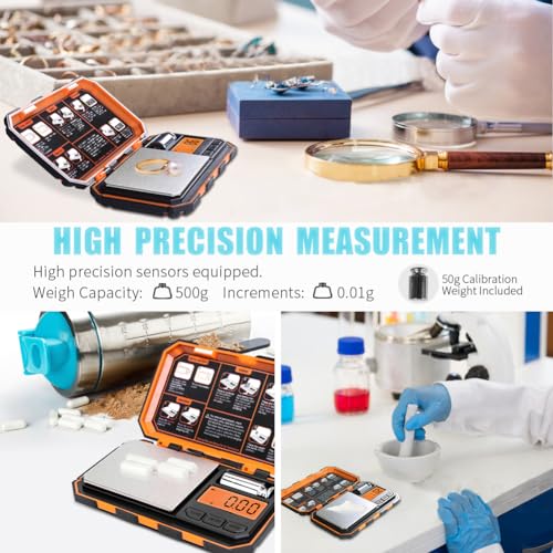 Digital Pocket Scale (500/0.01g / Orange)