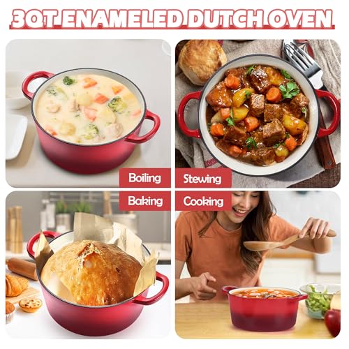 3qt Dutch Oven (Red / 3QT)