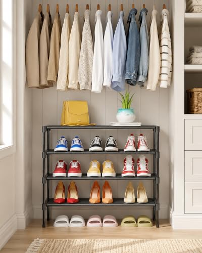 Shoe Rack Non (Black / 27.5" Wide - 4 Tier)