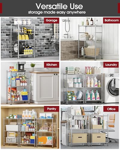 Storage Shelves (Silver / 18.0W x 12.0D x 30.0H (3T))