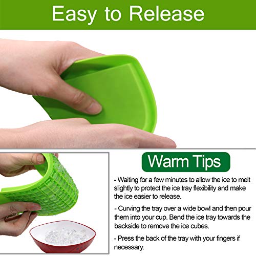 Silicone Mini Ice Cube Trays 2 Pack (Green)