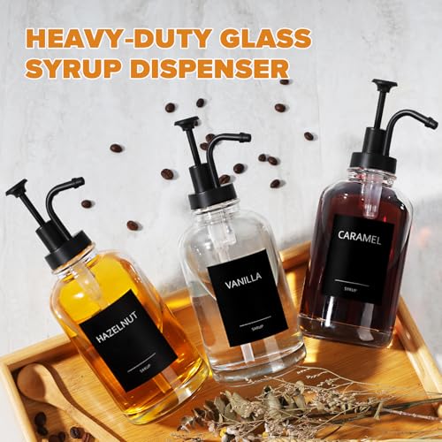 Coffee Syrup Dispenser (Black / Set of 3)