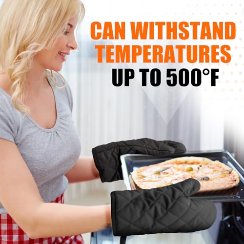 Silicone Oven Mitts (Dark Black)