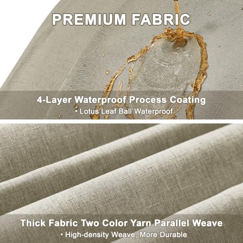 Faux Linen Tablecloth for Dining Room (Natural / 144" x 60" (Rectangular))