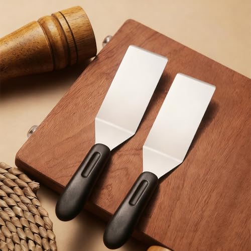 2 Pieces Small Metal Spatula Set (2 PC SOLID)