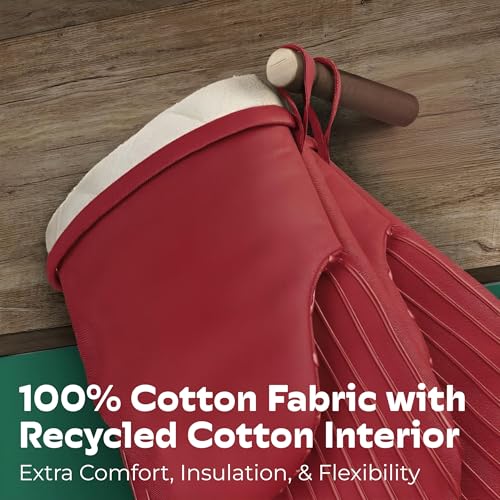 Silicone Mini Oven Mitts (Red / 10")
