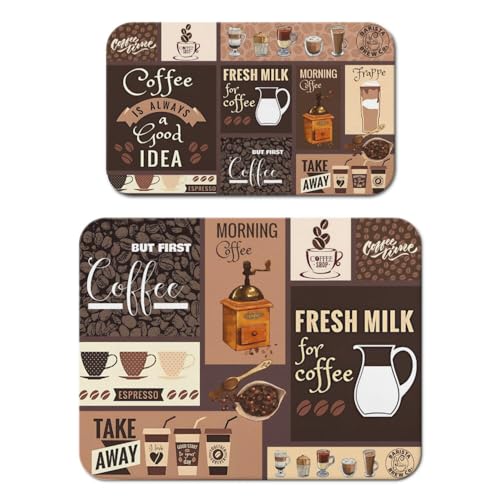 Dish Drying Mat 2 (Coffee-2 / 2-Pack)