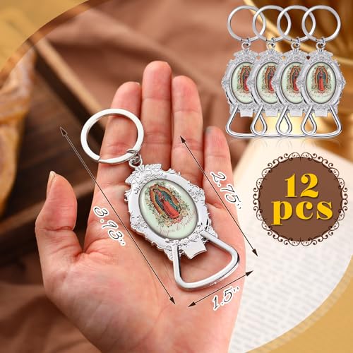 24 Pcs Our Lady of Guadalupe Bottle Opener Keychain Baptism Favors (Our Lady of Guadalupe)