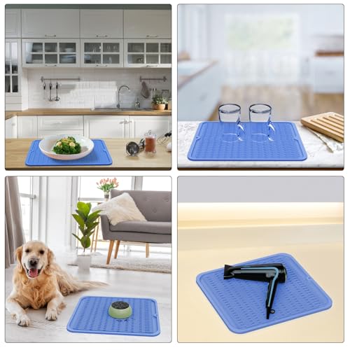 4-in-1 Silicone Mat: Air Fryer & Coffee Maker, 12"x12", Lichen Blue (Lichen Blue / 12" x 12")