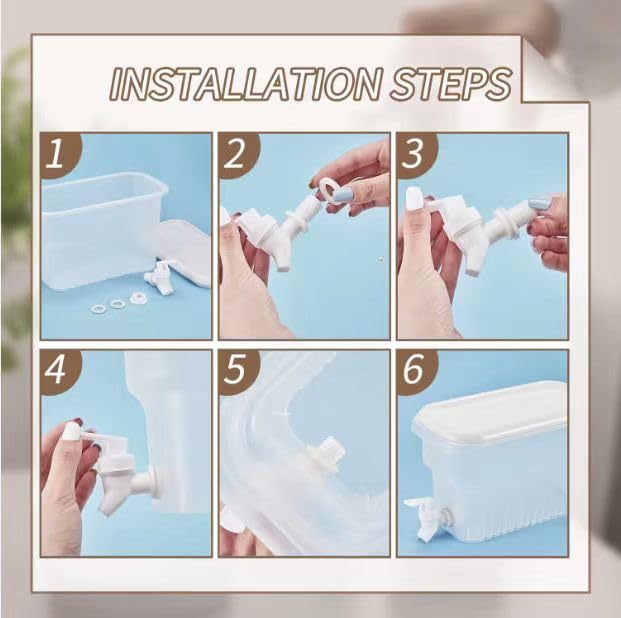 2 Pack 1.3 Gallon Fridge Drink Dispenser with Spigot
