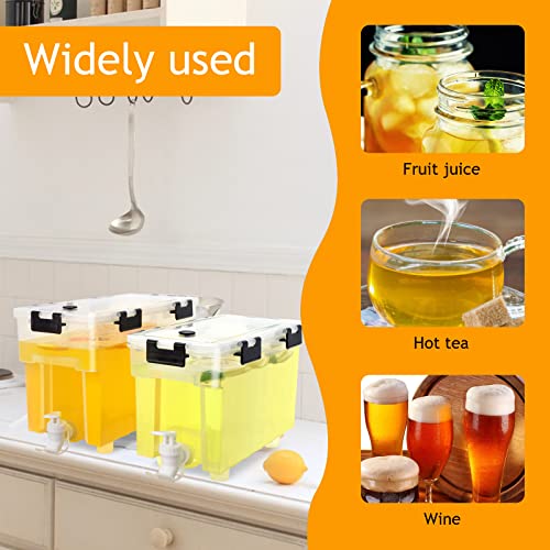 2.5 Gallon Drink Dispenser For Fridge (1+1.5 Gallon BLACK)