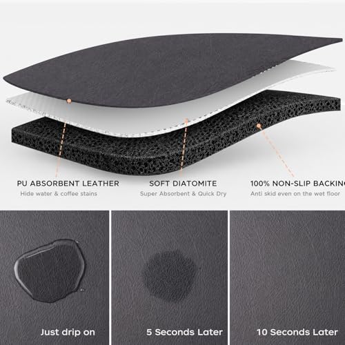 Coffee Mat Dish Drying Mat (19" x 12")