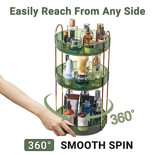 360 Rotating Perfume Organizer (Green / 3 Tier)