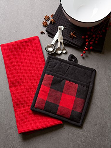 Buffalo Check Kitchen Collection (Potholder / Red & Black)