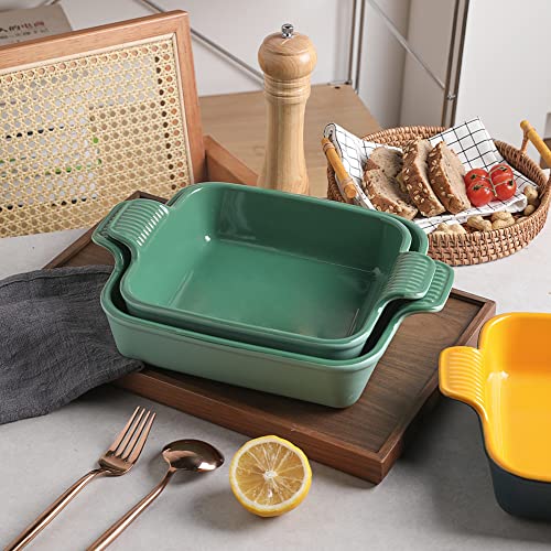 Sweejar Ceramic Baking Dish (Light Green / Square 8IN)