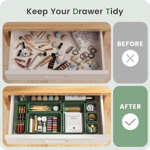 Tool Box Organizer Tray Divider Set Drawer Organizer (5 Size / Green)