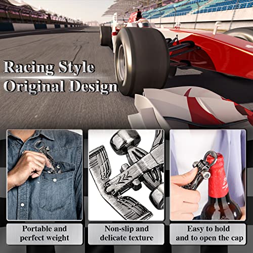 Racing Car Bottle Opener (Metallic Silver with Gift Bag)