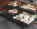 Pull Out Cabinet Organizer (Black / 13"-21"W x 17"-24"D(4Pack))
