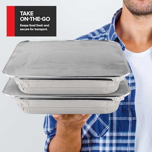 9x13 Disposable Aluminum Pans with Lids