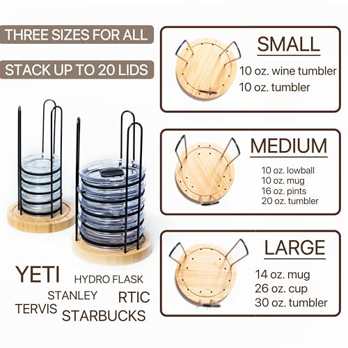 2PC Tumbler Lid Organizer