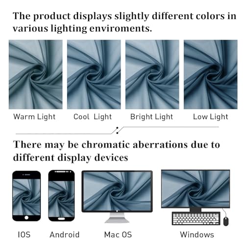 Dusty Blue Sheer Curtains 84 Inches Long 2 Panels (Dusty Blue / 40"W x 84"L (Pack of 2))