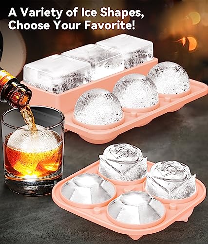 Ice Cube Trays with Lids (Pink / large)