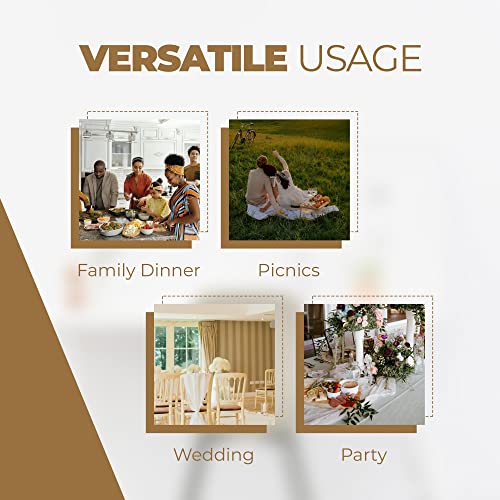 Waterproof Round Tablecloth for Round Dining Table (Natural / 70" (Round))