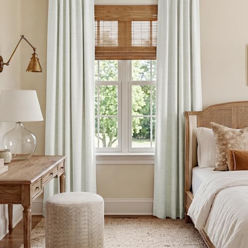 Ivory White 100% Blackout Curtains for Bedroom (Ivory White / 52"W x 108"L (Pack of 2))