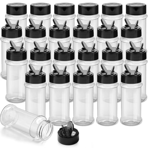 24 Pcs 3 Oz Spice Jars Plastic Seasoning Containers