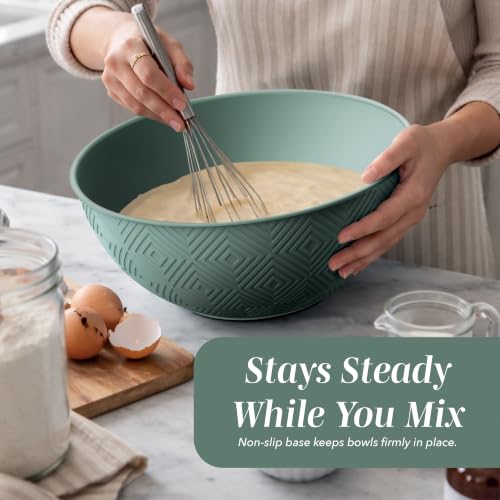 Mixing Bowls with Lids (Mint Rhombus)