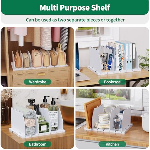 Shelf Divider for Closet (White)