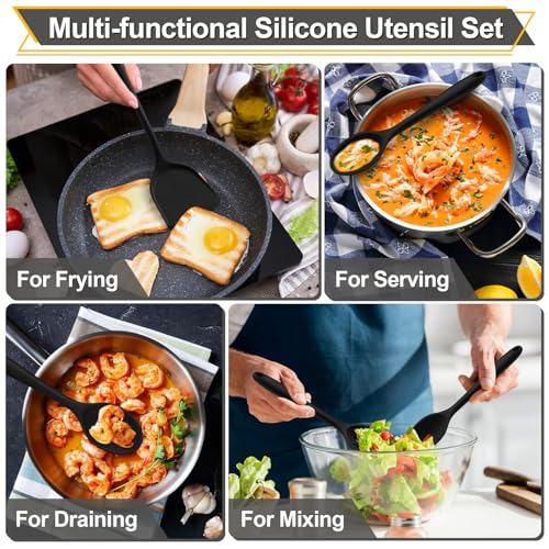 Black Kitchen Utensil Set (Black)