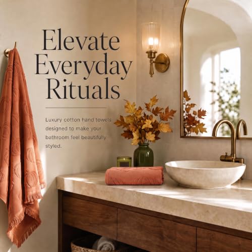 Decorative Fall Hand Towels for Your Bathroom Or Kitchen (Orange)