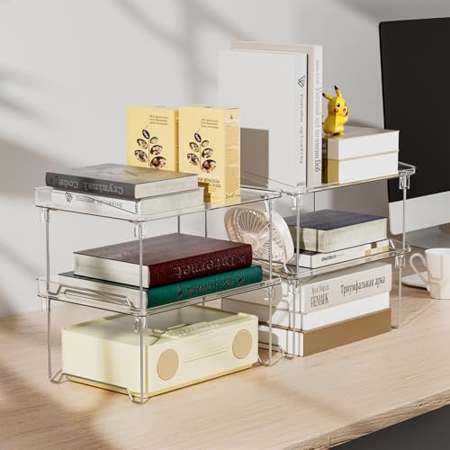 Acrylic Cabinet Organizer Shelf (clear / 4 pack)