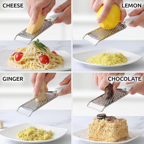 Professional Cheese Grater Stainless Steel (1 Pack / White)
