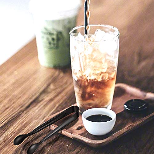 10 Pack Small Ice Tongs Sugar Tongs (Black)