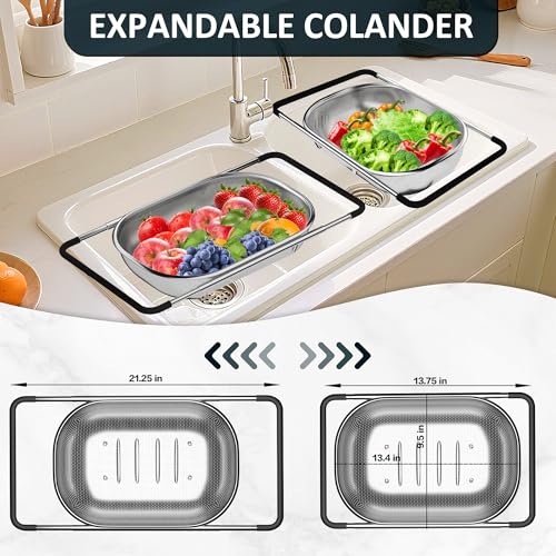 Over the Sink Colander (Light Black)