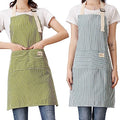 Apron with 2 Pockets (Blue/Green)