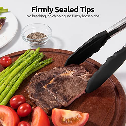 Kitchen Tong for Cooking (Black / 12 inch)