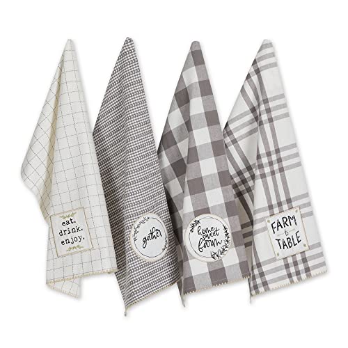 Home Sweet Farmhouse Kitchen Collection (Gray / Dishtowel Set, 18x28")