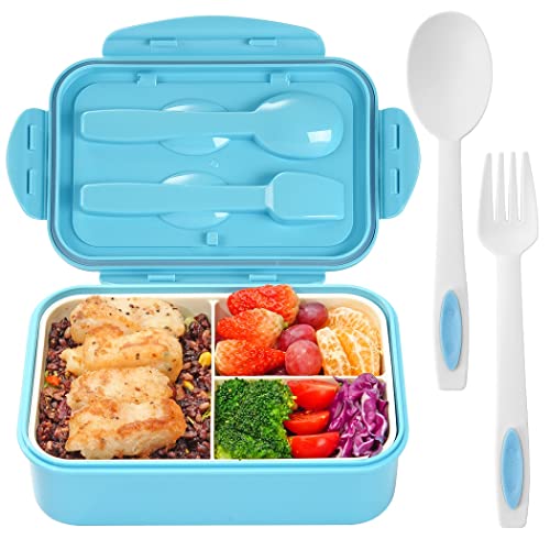 Bento Lunch Box for Adults Kids (Blue)