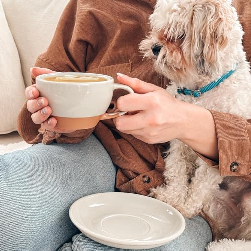 Ceramic Latte Art Mug With Saucer (Earl Grey)