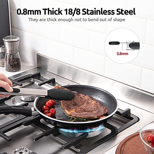 Kitchen Tong for Cooking (Black / 12 inch)