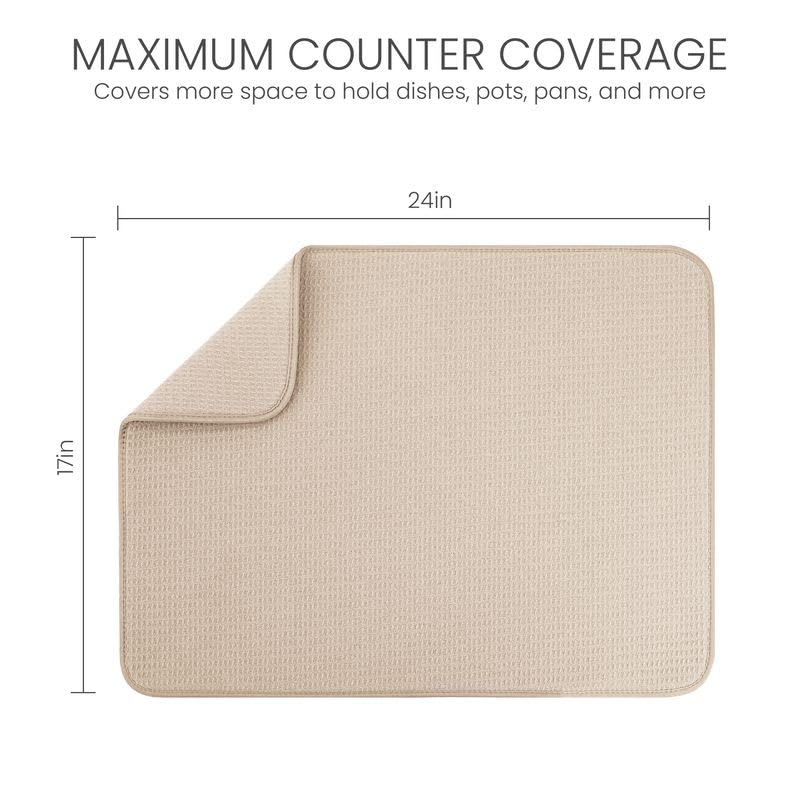 Dish Drying Mat (Ivory / 17" x 24")