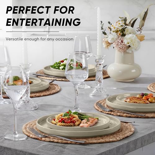 7.9 Inch Ceramic Dinner Plates (Deep Khaki / 7.9'')