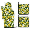 Lemon Oven Mitts and Pot Holders Set (Lemon)