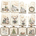 12 Pcs Christmas Kitchen Accessories Set Vintage Style (Wood Color)
