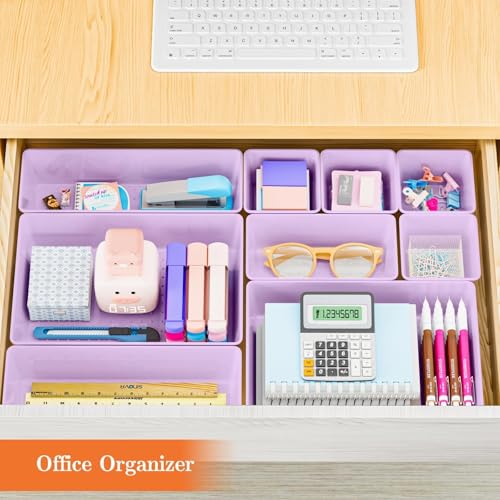 25 PCS Plastic Drawer Organizer (Purple)